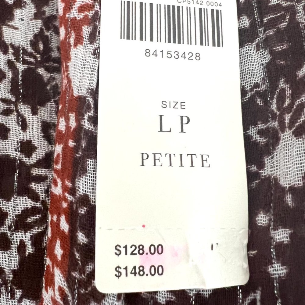 Anthropologie Shirred A-Line Tiered Dress in WIne NWT - Picture 7 of 10